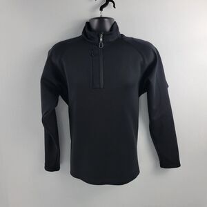 Sun Mountain 1/4 zip sweater mens‎ black S Small 3311 pullover thermal wear